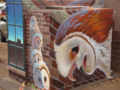 barn owl mural northeast corner