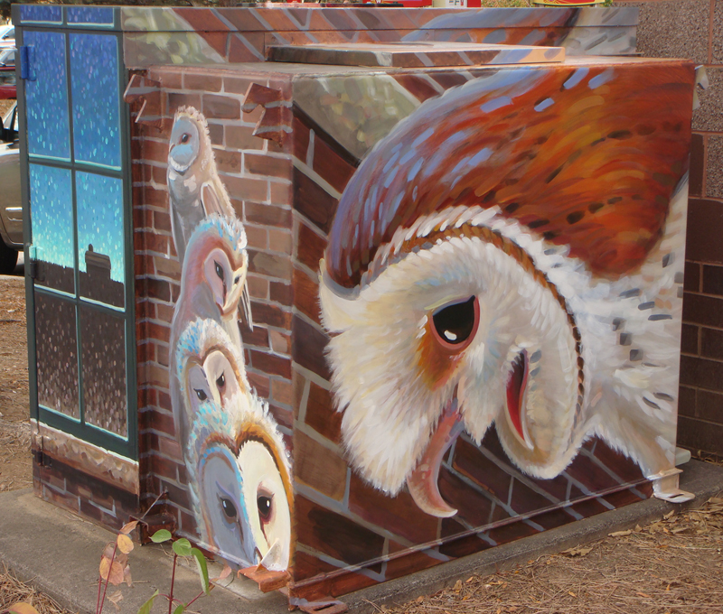 barn owl mural northeast corner