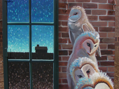 barn owl mural east side