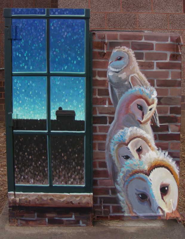 barn owl mural east side